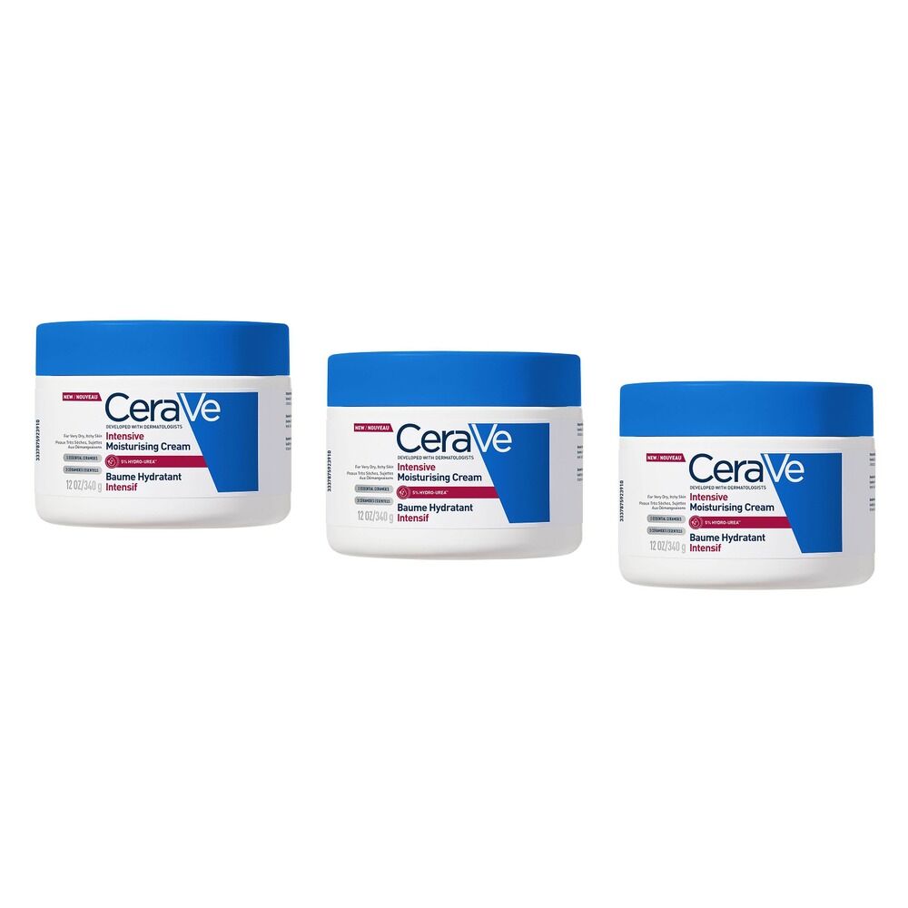 CeraVe Intensive Moisturising Cream 340g Pack of 3