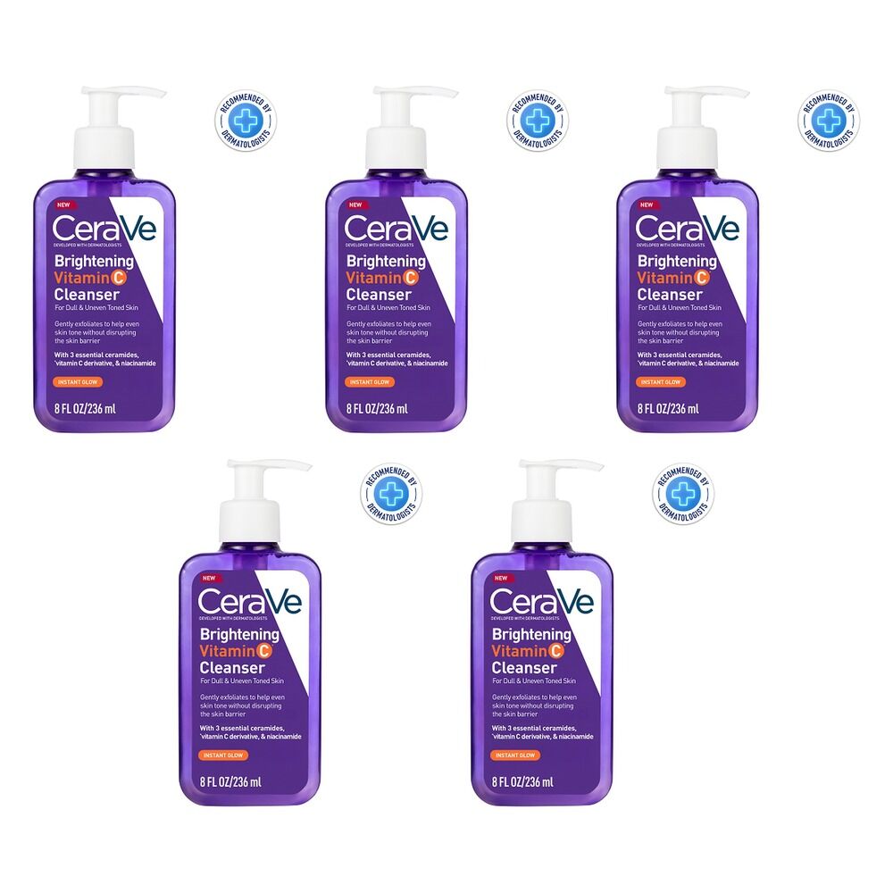 CeraVe Brightening Vitamin C Cleanser 236mL Pack of 5