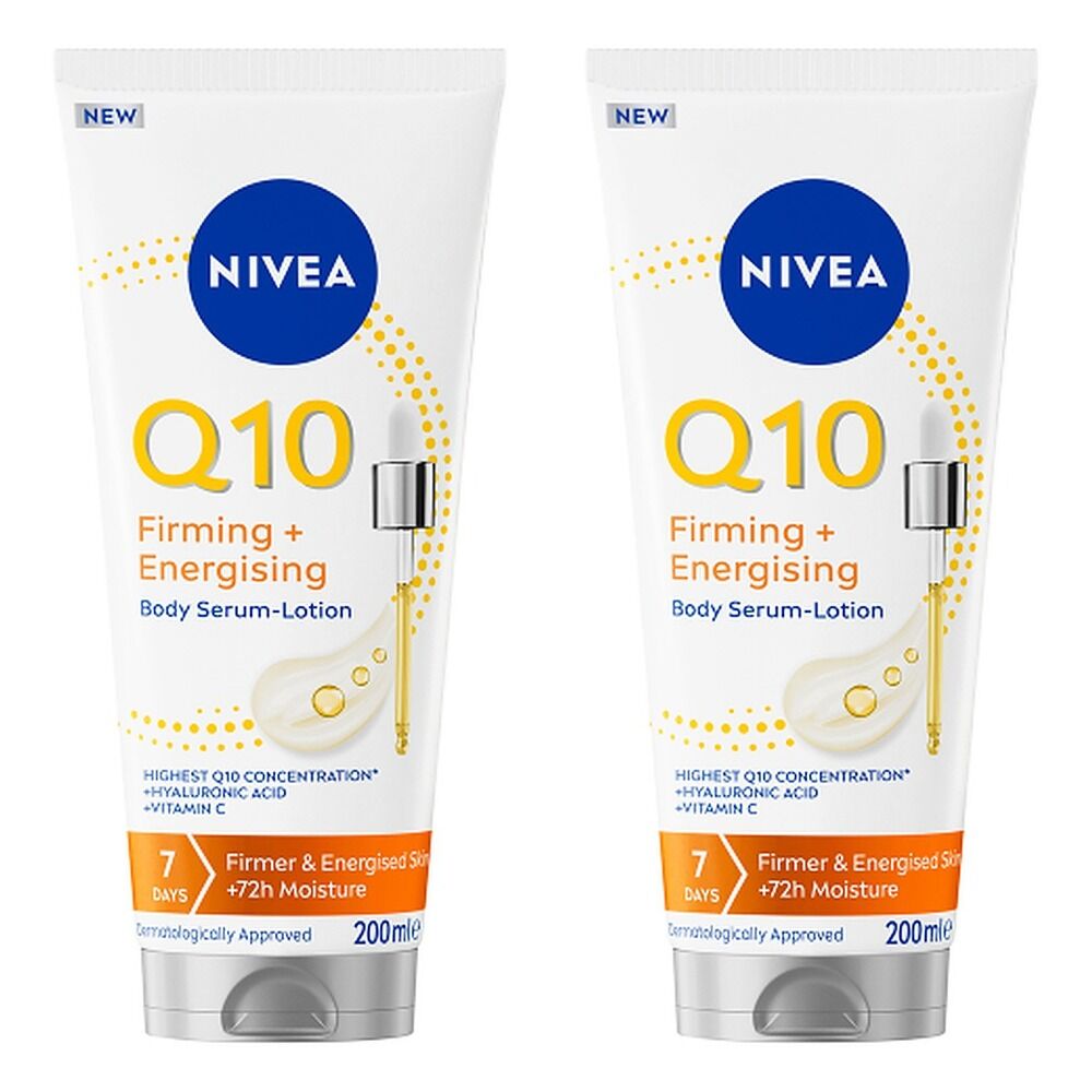 NIVEA Q10 Firming + Energising Body Serum Lotion 200mL Pack of 2