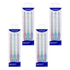 Manicare Sapphire Nail File 3 Pack x 6 Bundle of 4