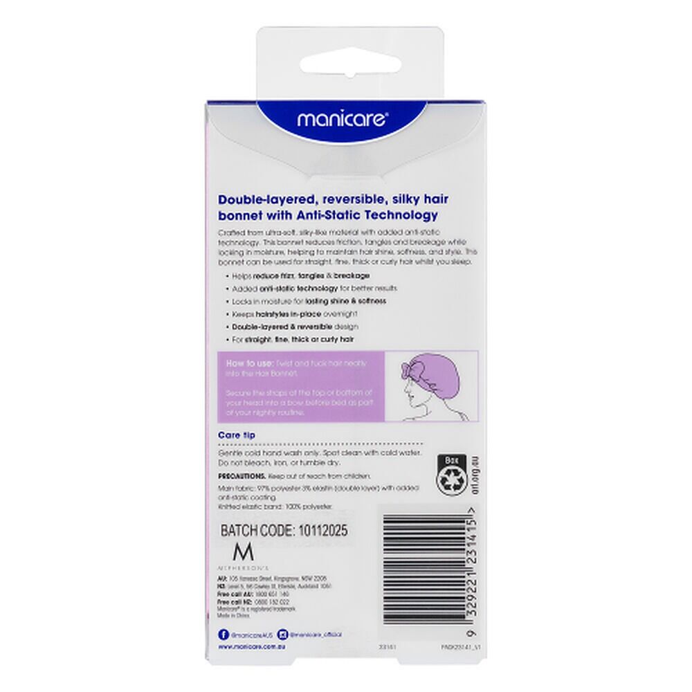 Manicare Silky Hair Bonnet x 6