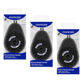 Manicare Silicone Shower Sponge x 6 Bundle of 3