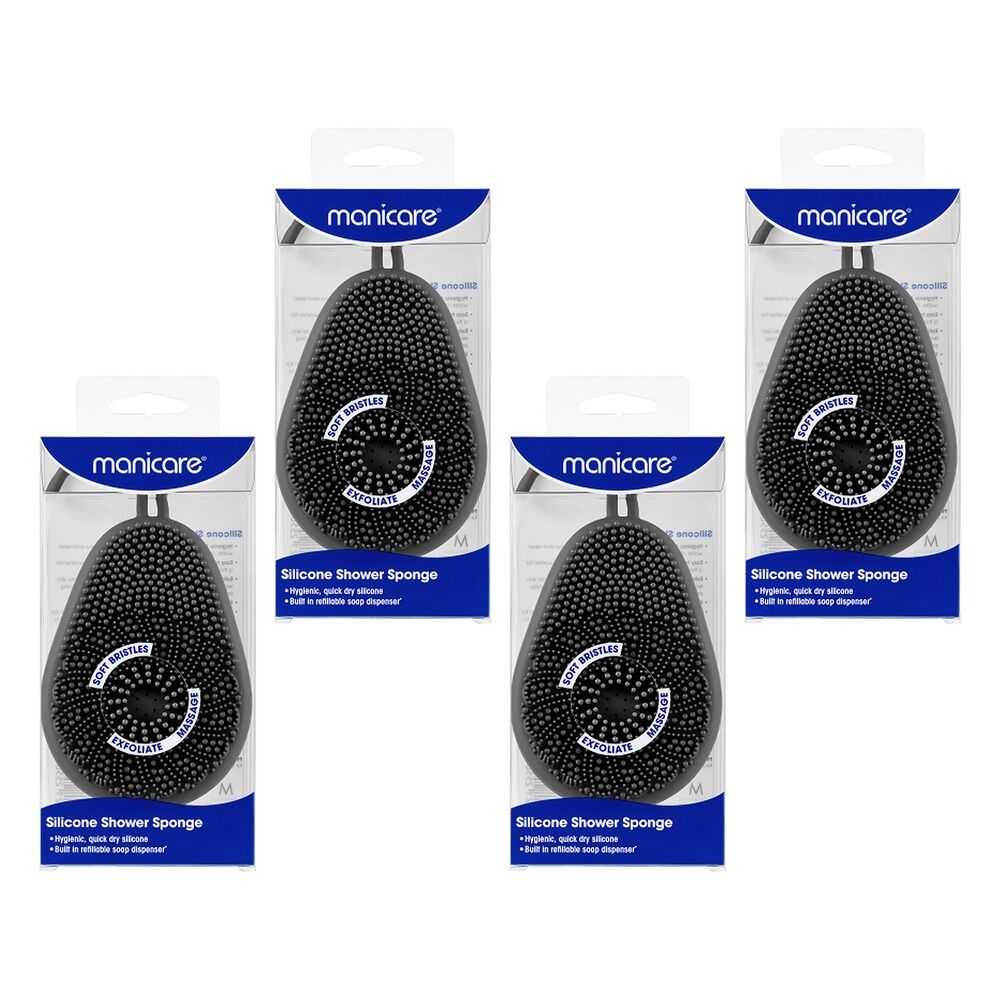Manicare Silicone Shower Sponge x 6 Bundle of 4