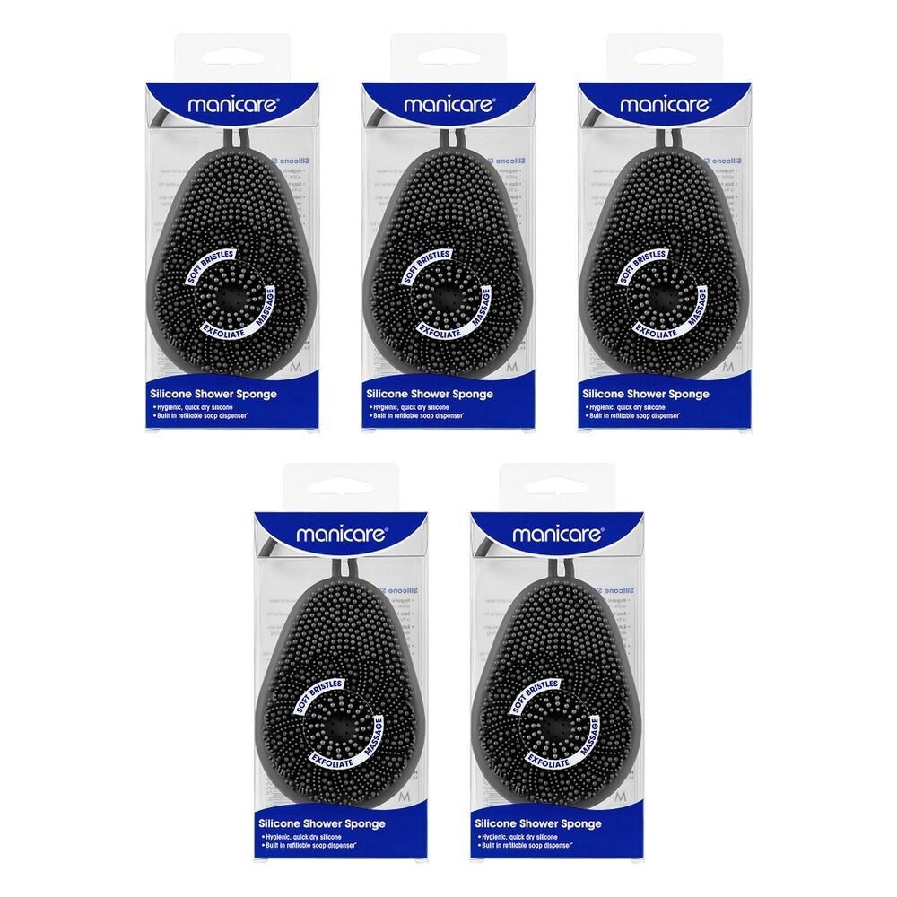 Manicare Silicone Shower Sponge x 6 Bundle of 5