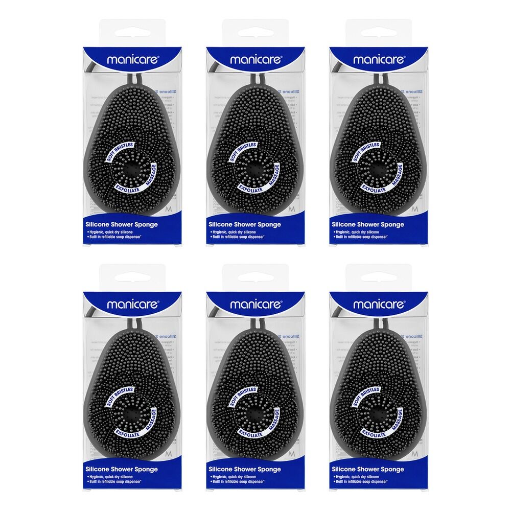 Manicare Silicone Shower Sponge x 6 Bundle of 6