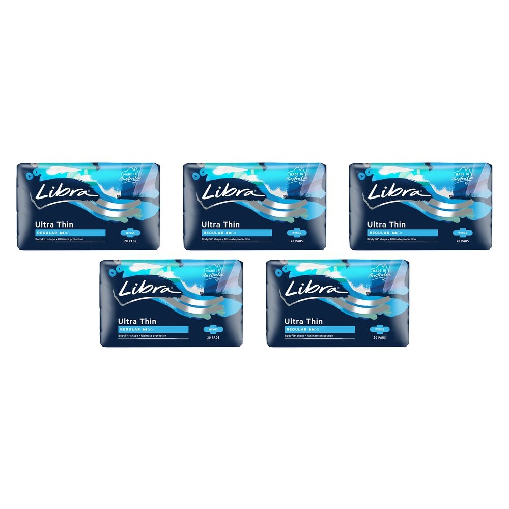Libra Extra Goodnights Pads with Wings 20 Pack x 3 Bundle of 5