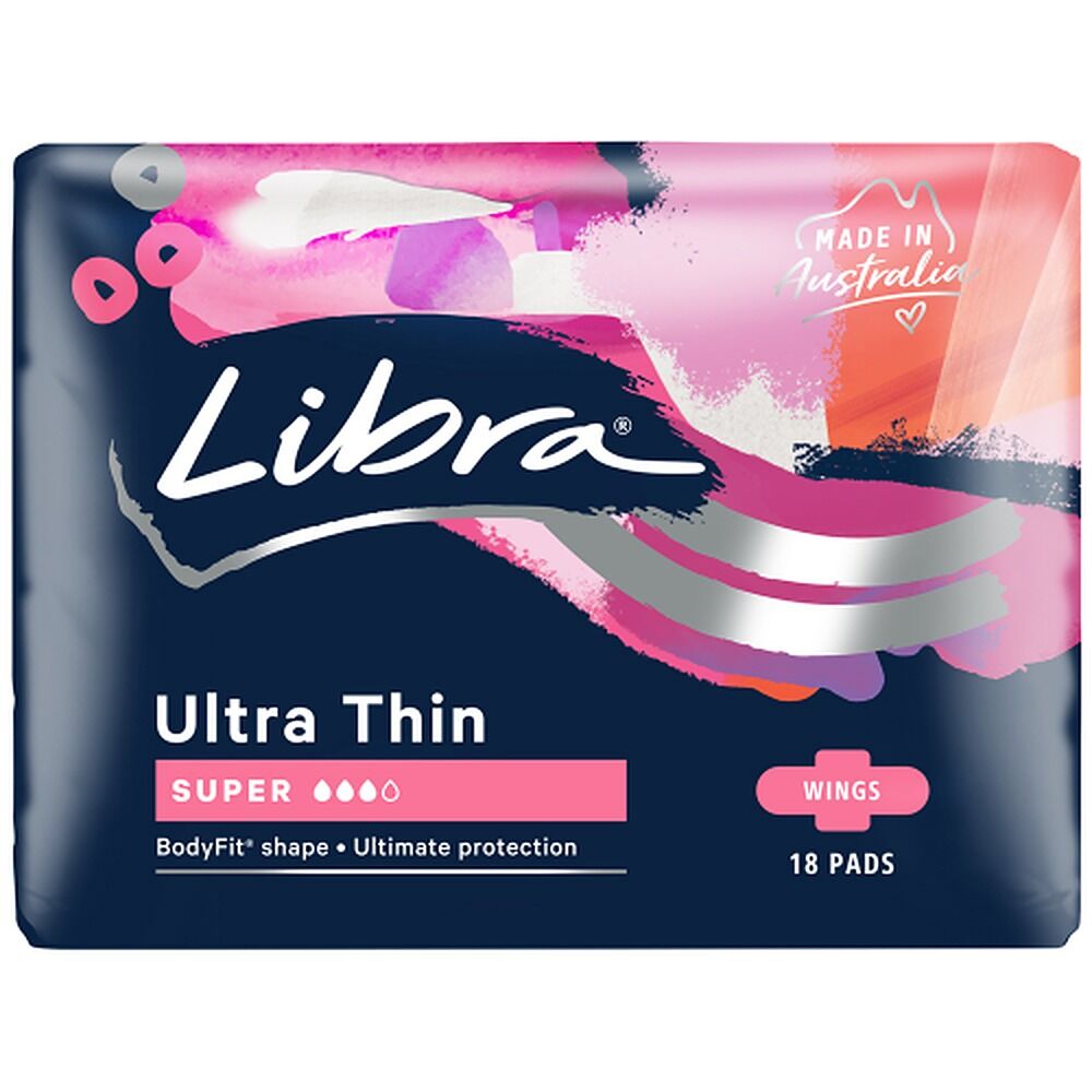 Libra Ultra Thin Pads Regular with Wings 20 Pack x 6