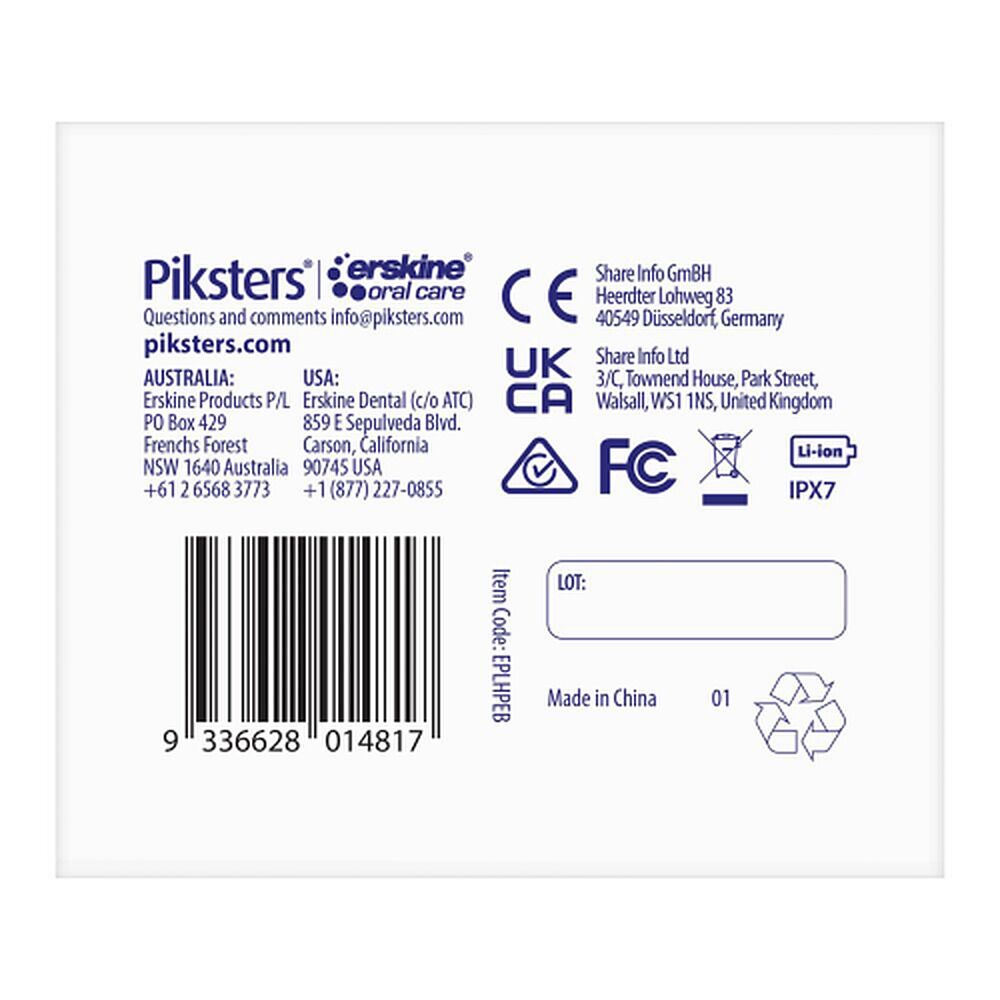 Piksters HydroPik Easy Water Flosser Black