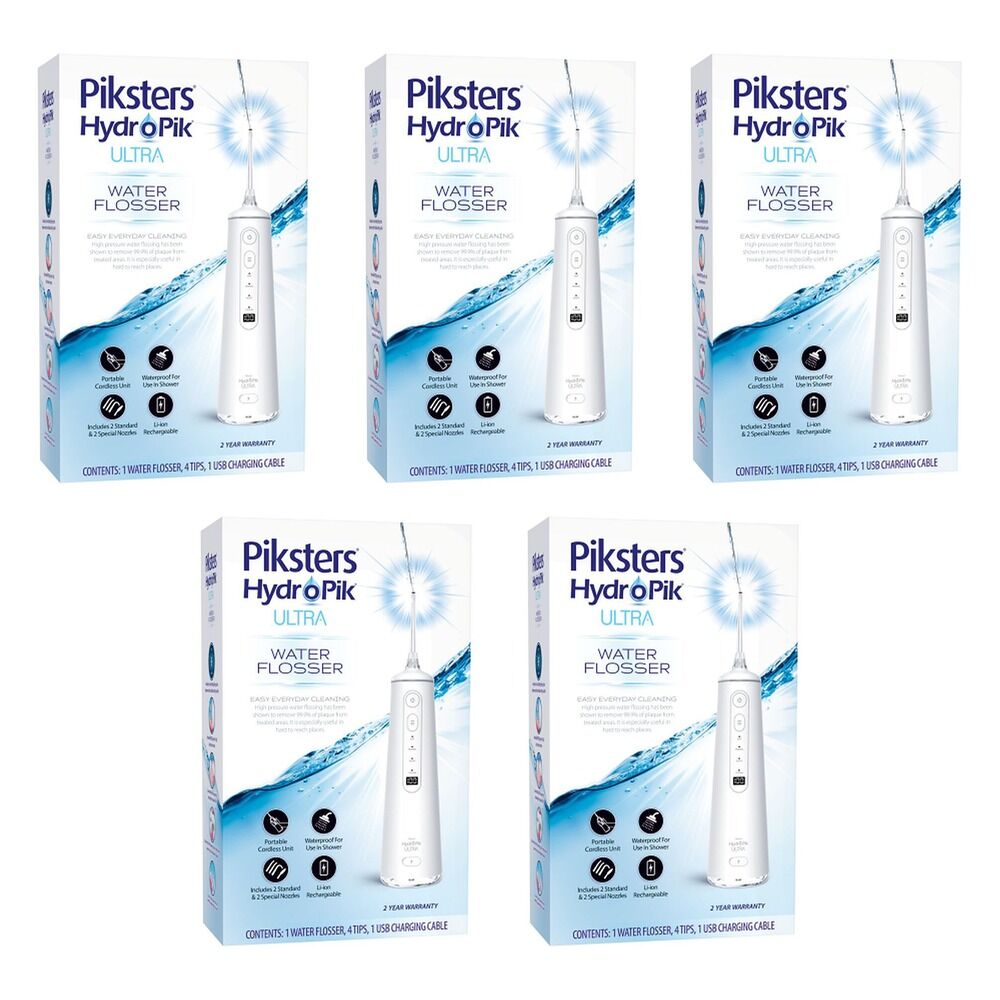 Piksters HydroPik Ultra Water Flosser White Pack of 5