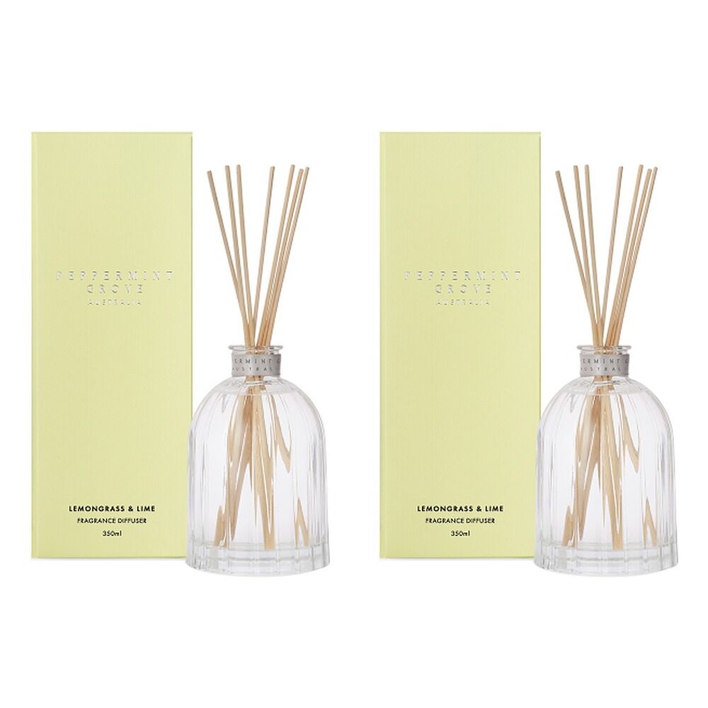 Peppermint Grove Lemongrass & Lime Fragrance Diffuser 350mL Pack of 2