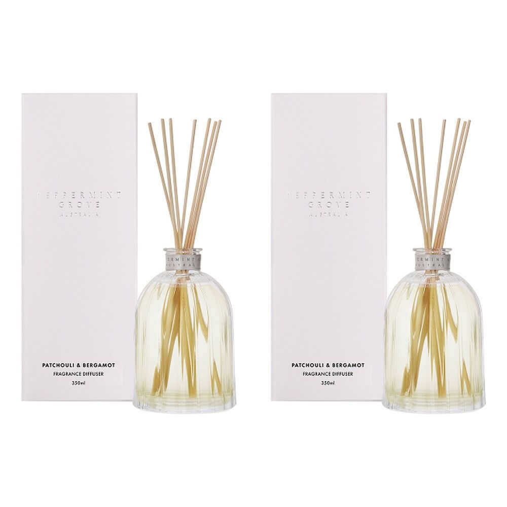 Peppermint Grove Patchouli & Bergamot Fragrance Diffuser 350mL Pack of 2