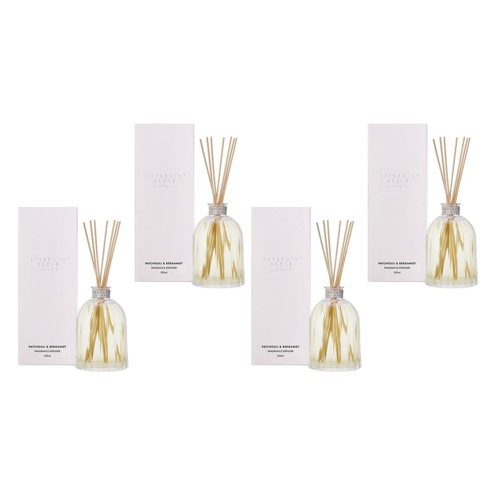 Peppermint Grove Patchouli & Bergamot Fragrance Diffuser 350mL Pack of 4