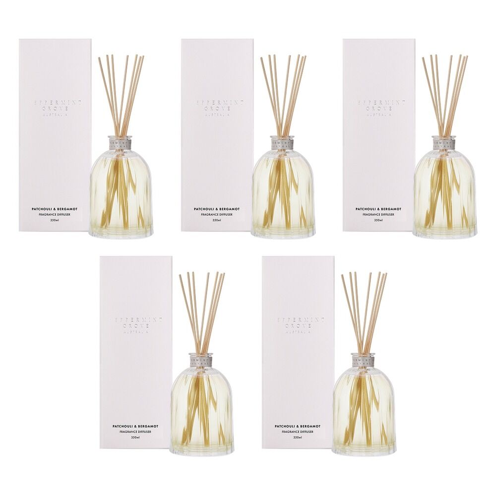 Peppermint Grove Patchouli & Bergamot Fragrance Diffuser 350mL Pack of 5