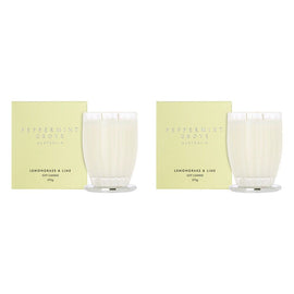 Peppermint Grove Lemongrass & Lime Scented Soy Candle 370g Pack of 2