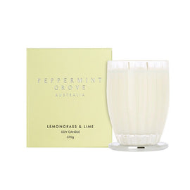 Peppermint Grove Lemongrass & Lime Scented Soy Candle 370g