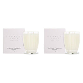 Peppermint Grove Patchouli & Bergamot Scented Soy Candle 370g Pack of 2