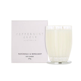 Peppermint Grove Patchouli & Bergamot Scented Soy Candle 370g
