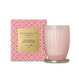 Peppermint Grove Pink Rose & Marshmallow Limited Edition Scented Soy Candle 370g