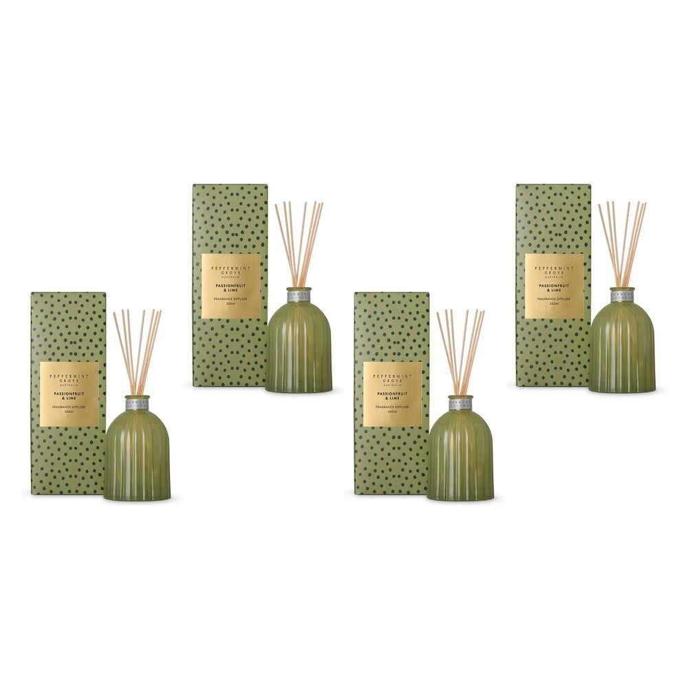 Peppermint Grove Passionfruit & Lime Limited Edition Fragrance Pack of 4