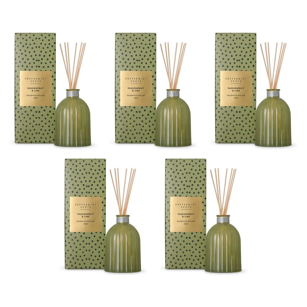 Peppermint Grove Passionfruit & Lime Limited Edition Fragrance Pack of 5