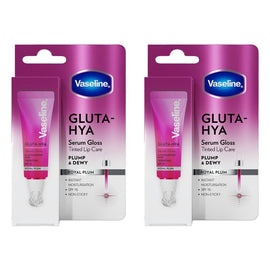 Vaseline Gluta-Hya Serum Gloss Royal Plum SPF 15 10mL x 8 Bundle of 2