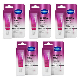 Vaseline Gluta-Hya Serum Gloss Royal Plum SPF 15 10mL x 8 Bundle of 5