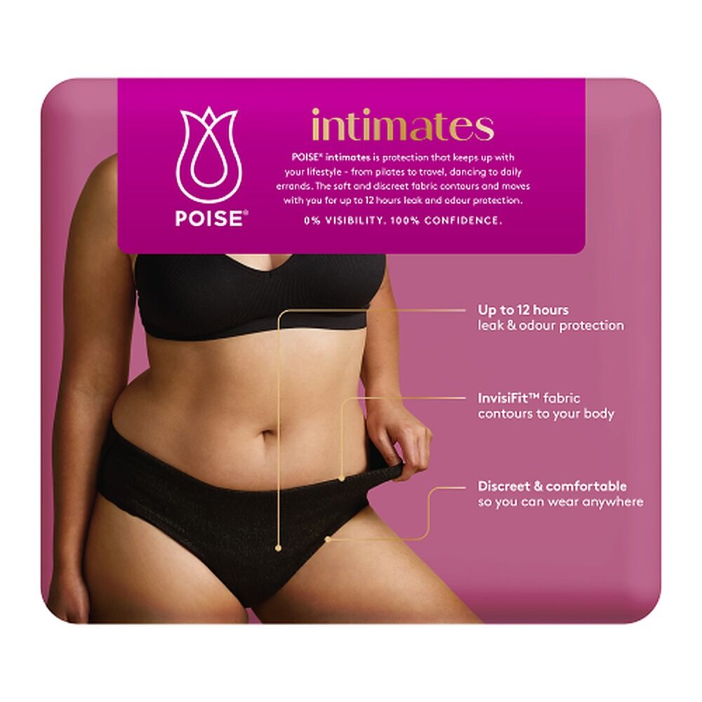 Poise Intimates Disposable Underwear Large 8 Full Briefs x 2