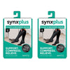Synx Plus Flight & Recovery Socks Black Medium Pack of 2
