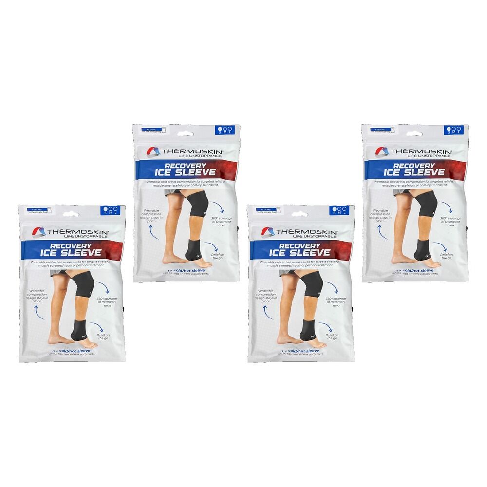 Thermoskin Recovery Ice Sleeve, Small Pack of 4