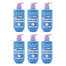 GAIA Natural Kids 2 in 1 Shampoo & Conditioner 350mL Pack of 6