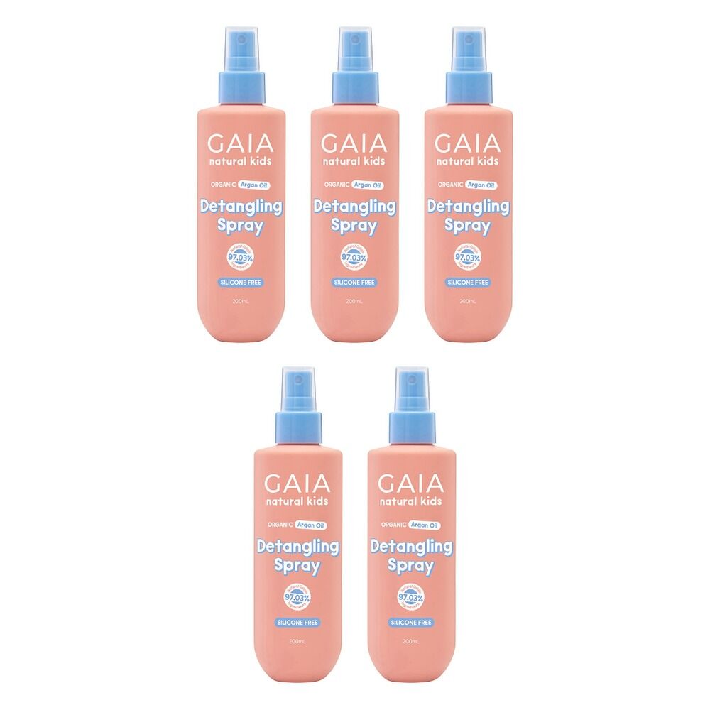 GAIA Natural Kids Detangling Spray 200mL Pack of 5