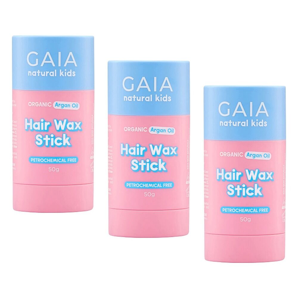 GAIA Natural Kids Hair Wax Stick 50g Pack of 3