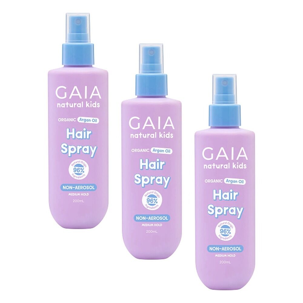 GAIA Natural Kids Hair Spray 200mL Pack of 3