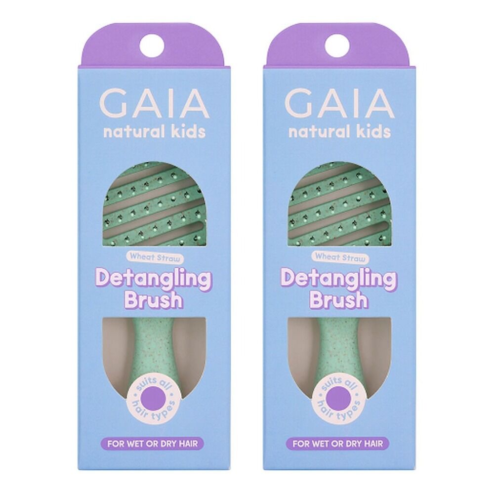 GAIA Natural Kids Detangling Brush Pack of 2