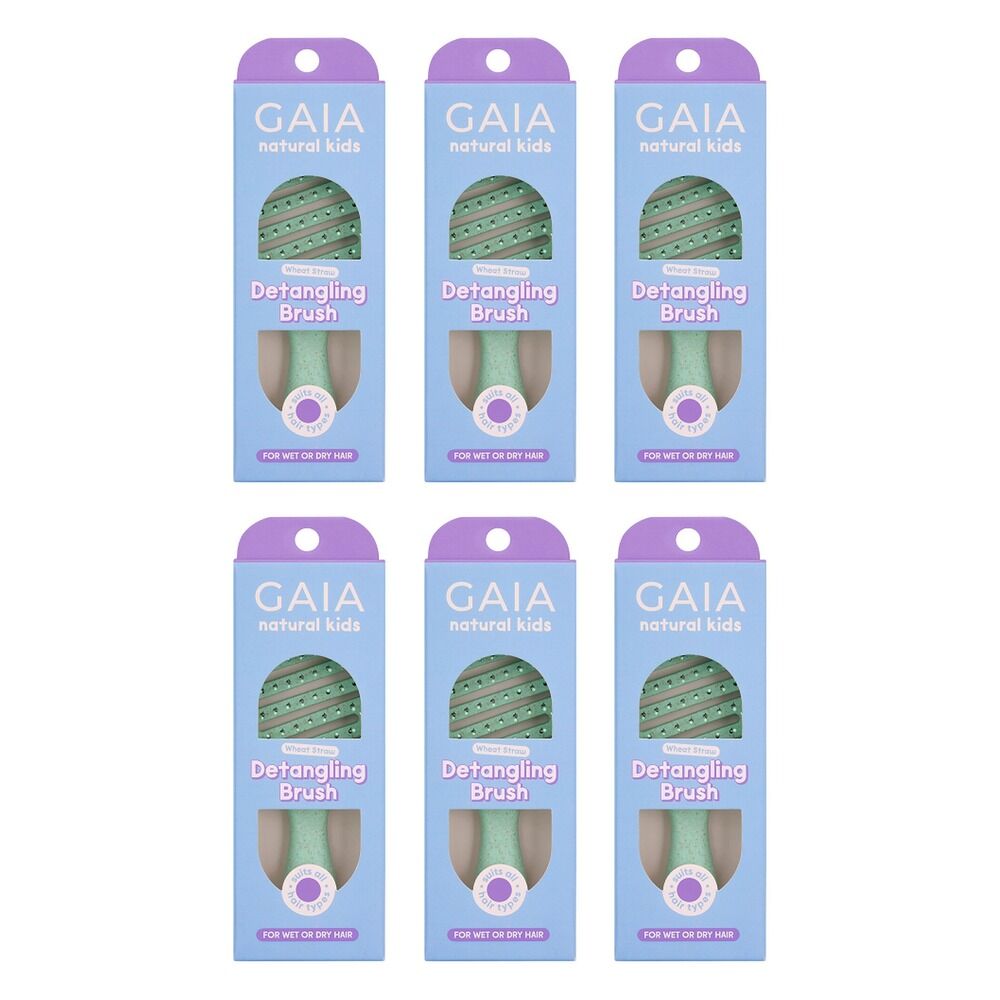 GAIA Natural Kids Detangling Brush Pack of 6