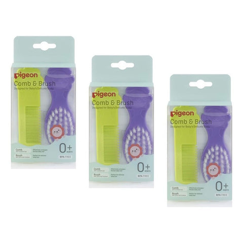 Pigeon Brush and Comb Set 2 Pack Bundle of 3