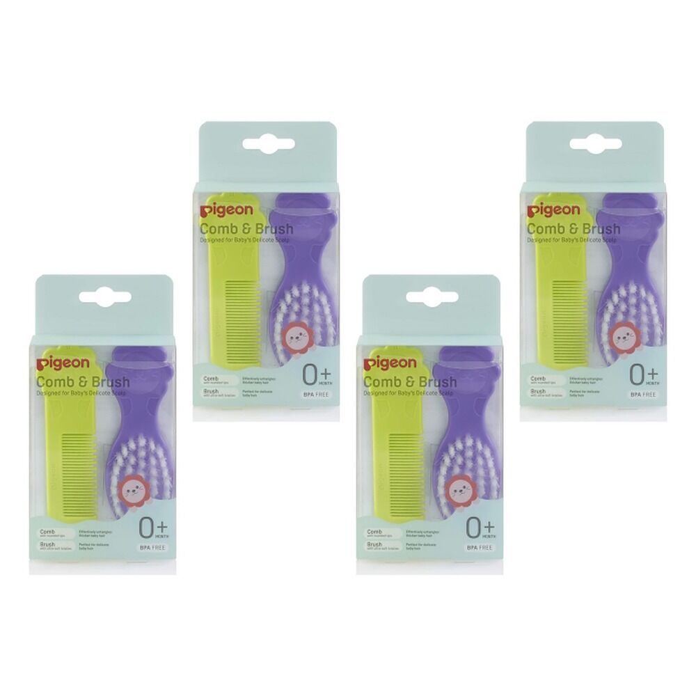 Pigeon Brush and Comb Set 2 Pack Bundle of 4