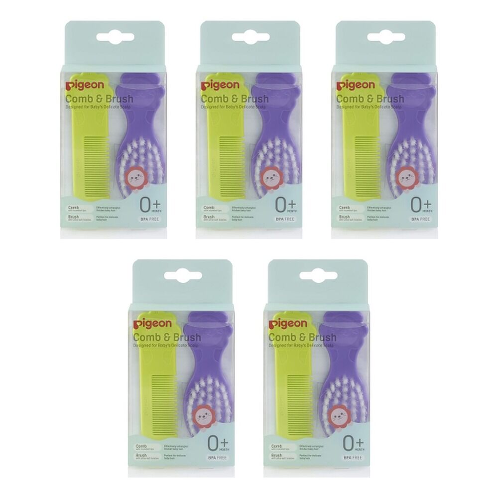 Pigeon Brush and Comb Set 2 Pack Bundle of 5