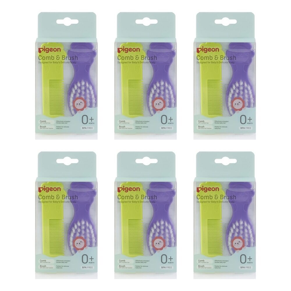 Pigeon Brush and Comb Set 2 Pack Bundle of 6