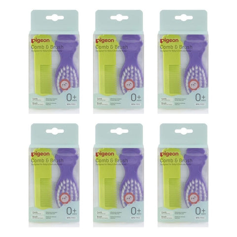 Pigeon Brush and Comb Set 2 Pack Bundle of 6
