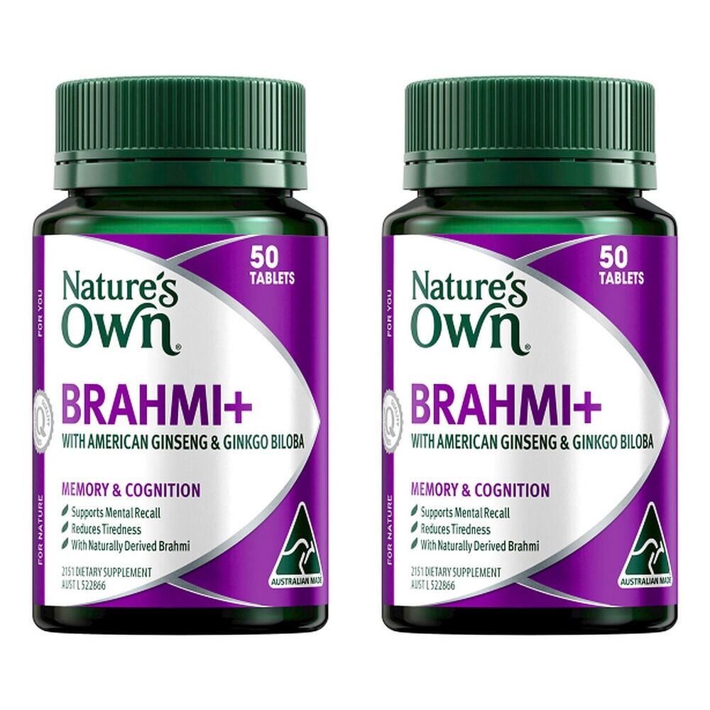Nature's Own Brahmi+ 50 Tablets Pack of 2