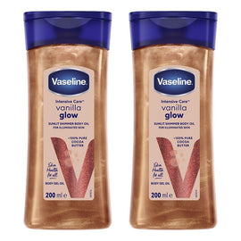 Vaseline Shimmer Body Oil Vanilla Glow 2 Pack of 2