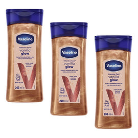 Vaseline Shimmer Body Oil Vanilla Glow 2 Pack of 3