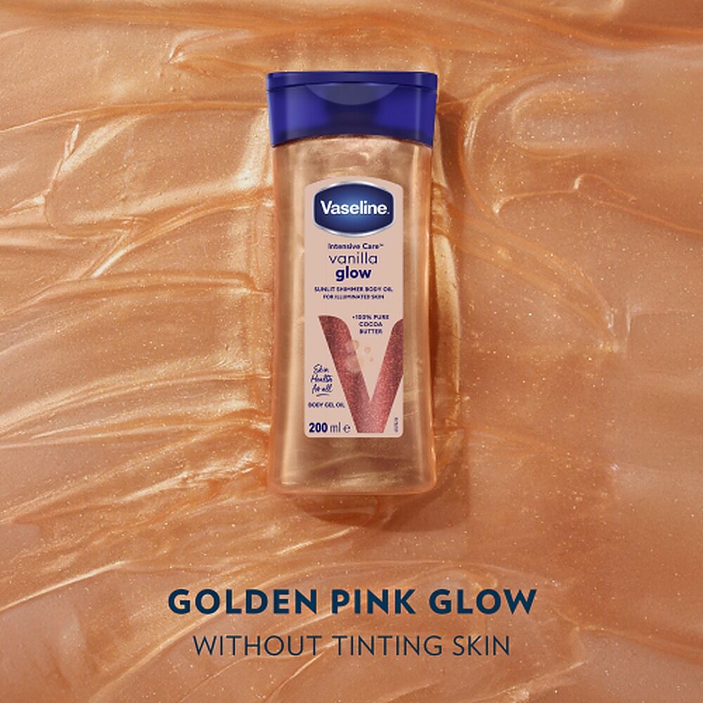 Vaseline Shimmer Body Oil Vanilla Glow 2