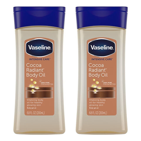 Vaseline Intensive Care Cocoa Radiant Body Oil 200mL Pack of 2