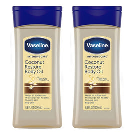 Vaseline Body Oil Coconut Restore 200ml Pack of 2