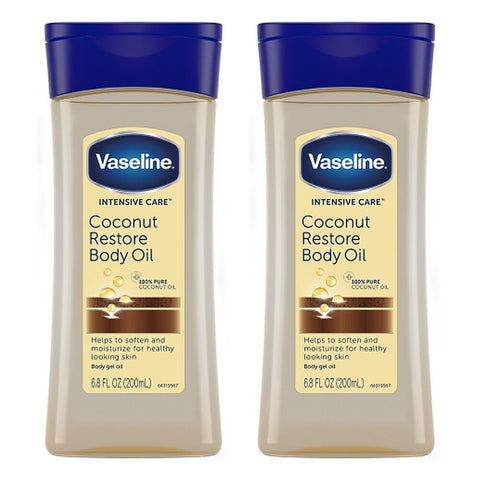 Vaseline Body Oil Coconut Restore 200ml Pack of 2