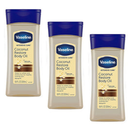 Vaseline Body Oil Coconut Restore 200ml Pack of 3
