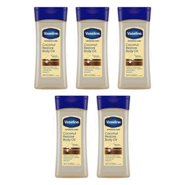 Vaseline Body Oil Coconut Restore 200ml Pack of 5