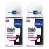 NIVEA Deo Roll-On Black & White Invisible Authentic 50mL Pack of 2